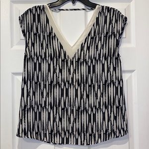 Express black and white printed blouse